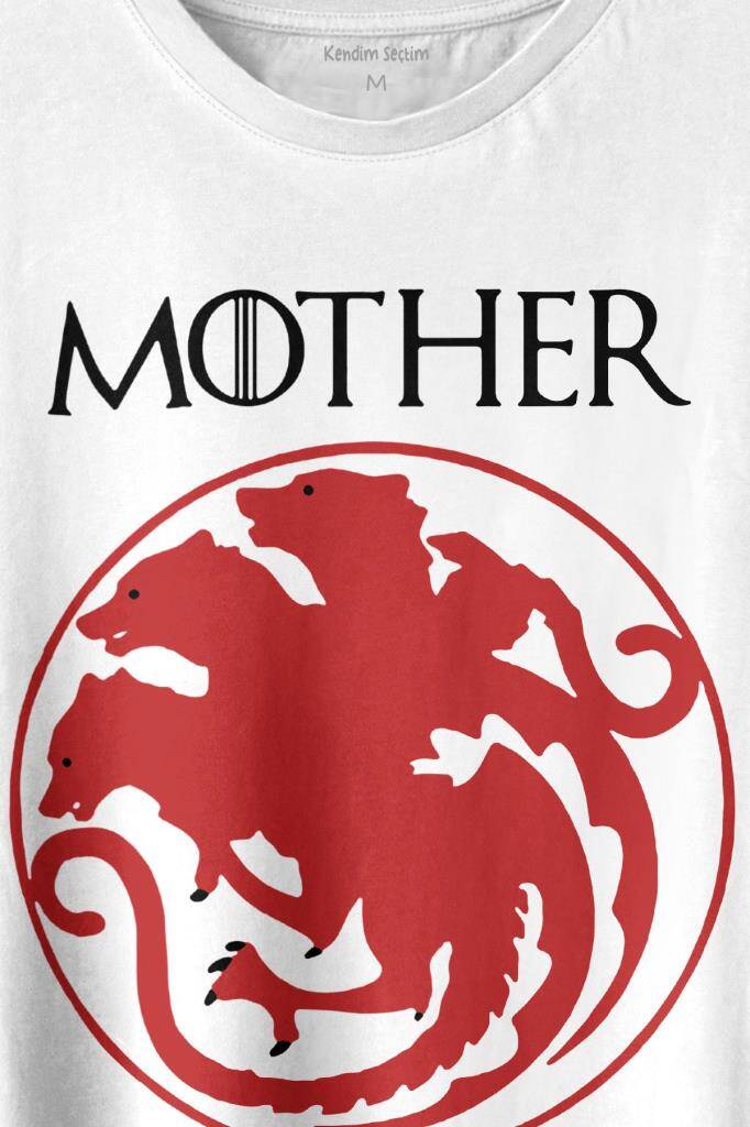 Mother Of Dogs Hayvansever Köpek Annesi Baskılı Beyaz Tişört Unisex (1)