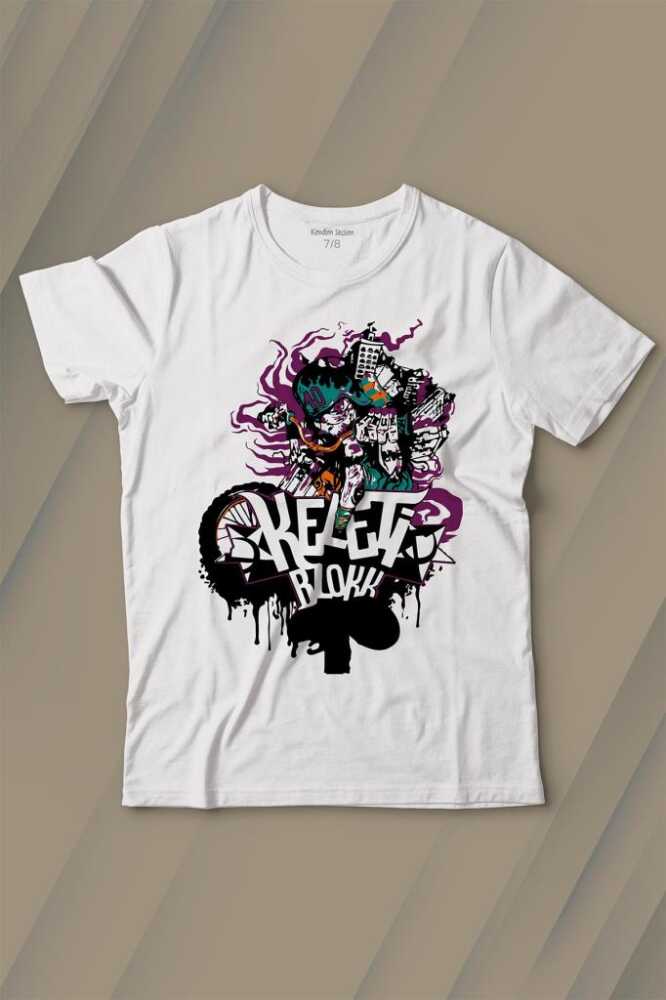 Motorcycle Motor Ride Skull Kuru Kafa Baskılı Tişört Çocuk T-shirt
