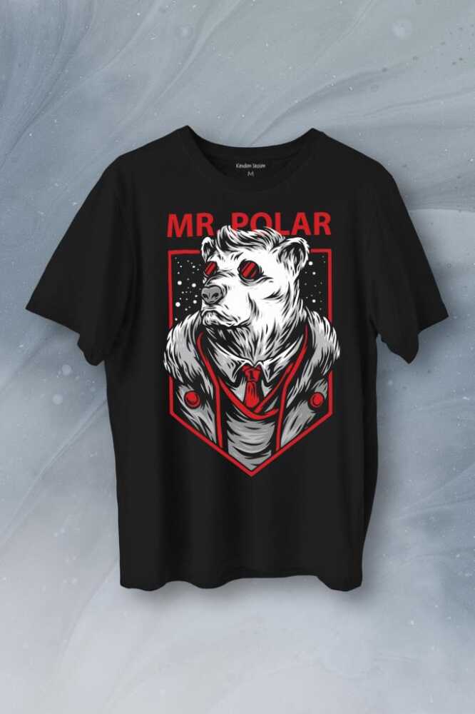 Mr Polar Kutup Ayısı Animal Baskılı Tişört Unisex