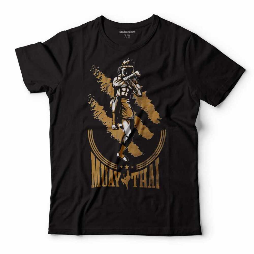 Muay Thai MuayThai Kick Boks Boxing Uzak Doğu Altın Dövüşçü Çocuk Tişört
