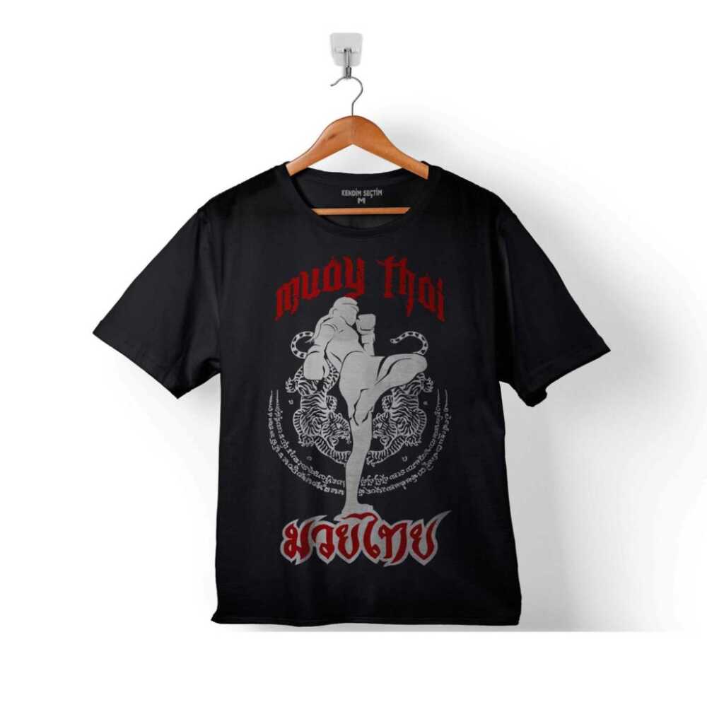 Muay Thai Tayland Boksu Word With Fight Çocuk Tişört