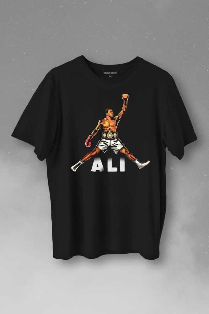 Muhammed Ali Boks Champion Boxing Baskılı Tişört Unisex T-Shirt