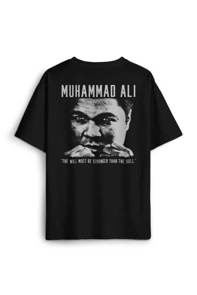 Muhammed Ali Box Boks Boxing Spor Gym Sırt Ön Baskılı Oversize Tişört Unisex