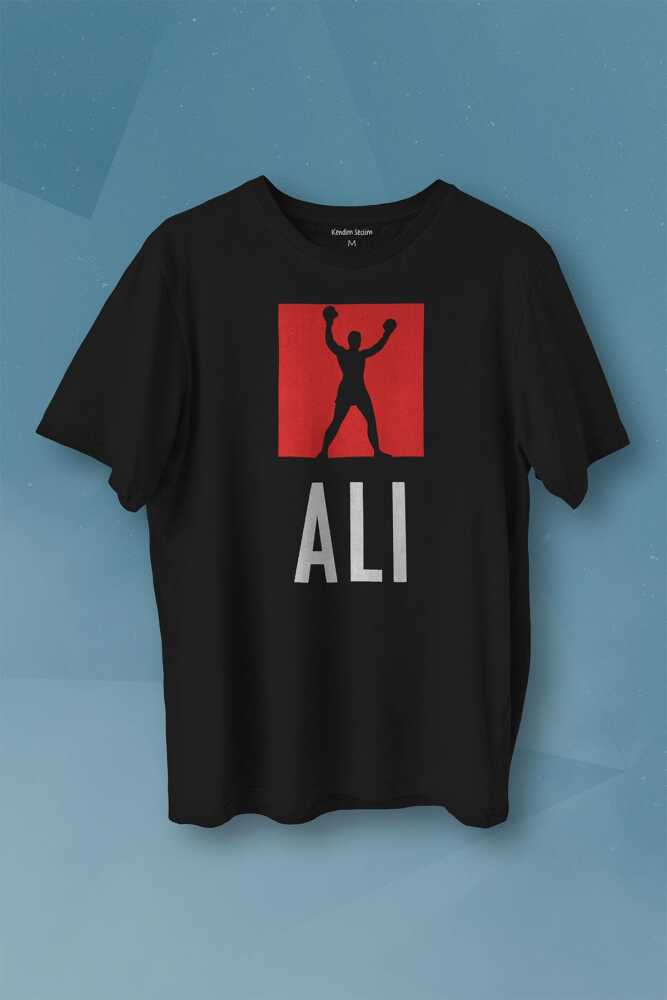 Muhammed Ali Box The skill Baskılı Tişört Unisex T-shirt