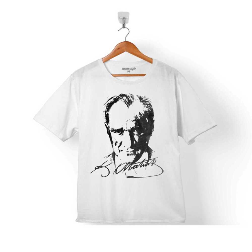 Mustafa Kemal Atatürk Portresi ve İmzası 10 Kasım Çocuk Tişört