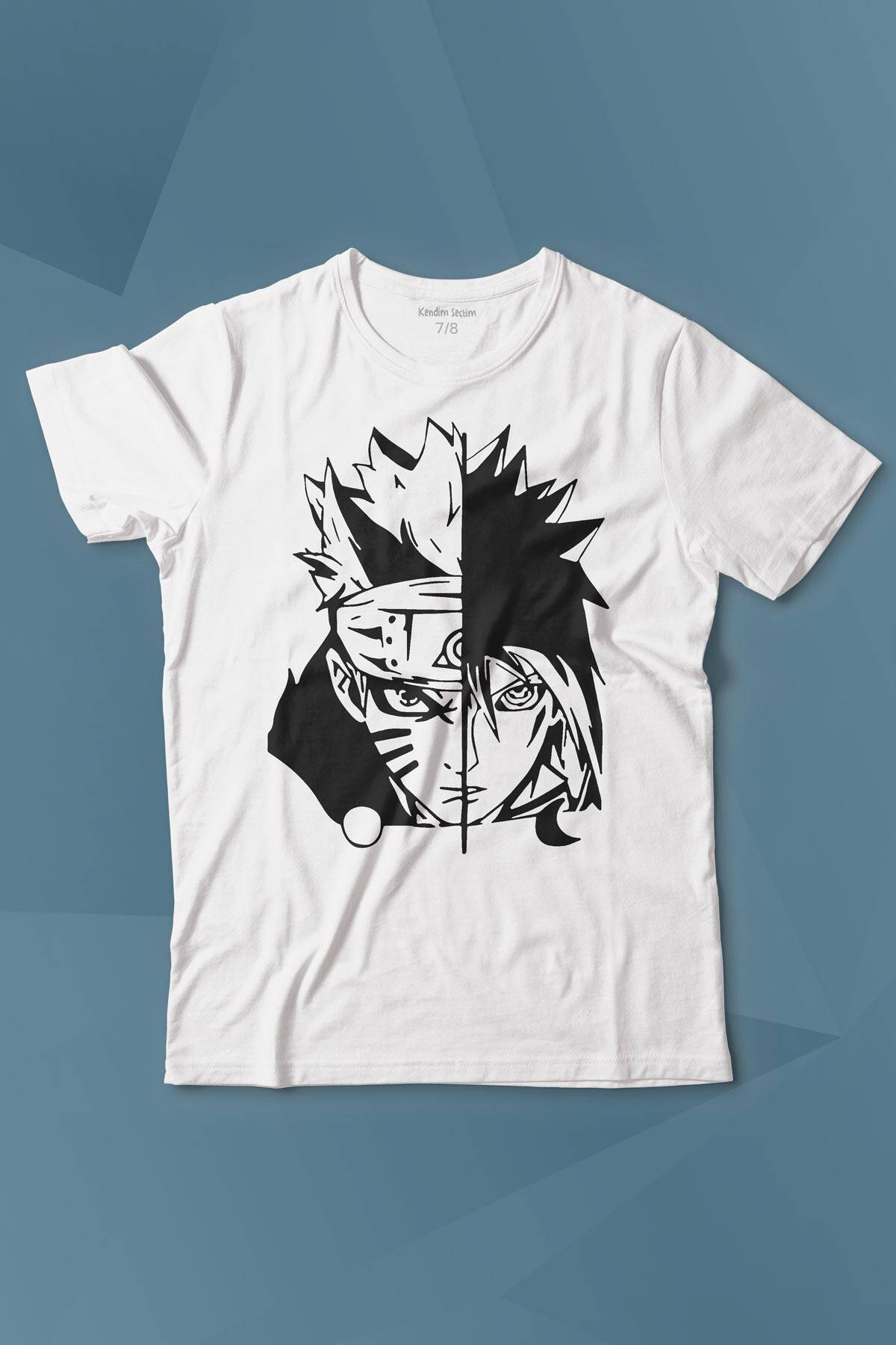 Naruto And Sasuke Uzumaki Uchiha Decal Çocuk Tişört