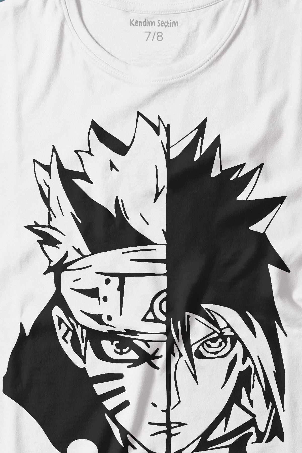 Naruto And Sasuke Uzumaki Uchiha Decal Çocuk Tişört (1)