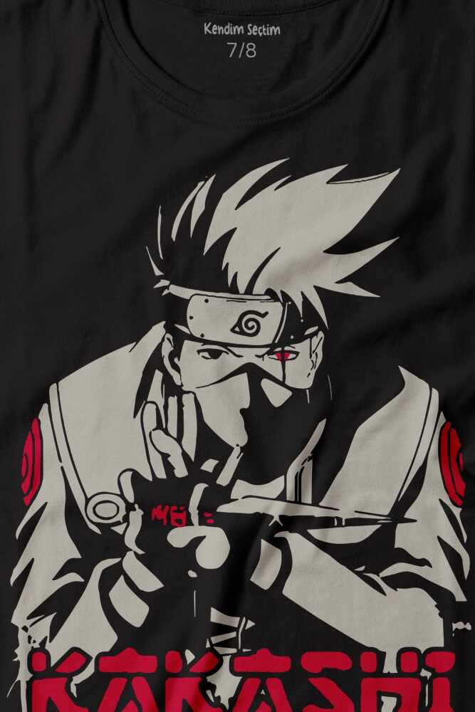 Naruto Kakashi Anime Manga Çocuk Tişört - 2