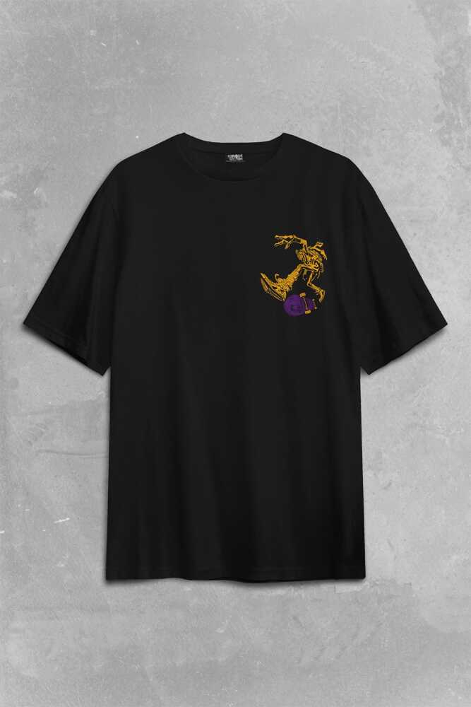 Ninja Kaplumbağa Kaykay TMNT Skate Sokak Sırt Ön Baskılı Oversize Tişört Unisex (1)