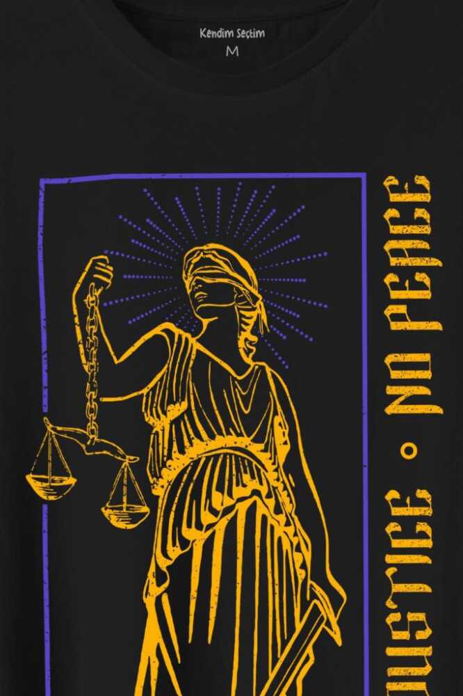 No Justice No Peace Adalet Barış Urban Street Culture Urban Wear Baskılı Tişört Unisex (1)