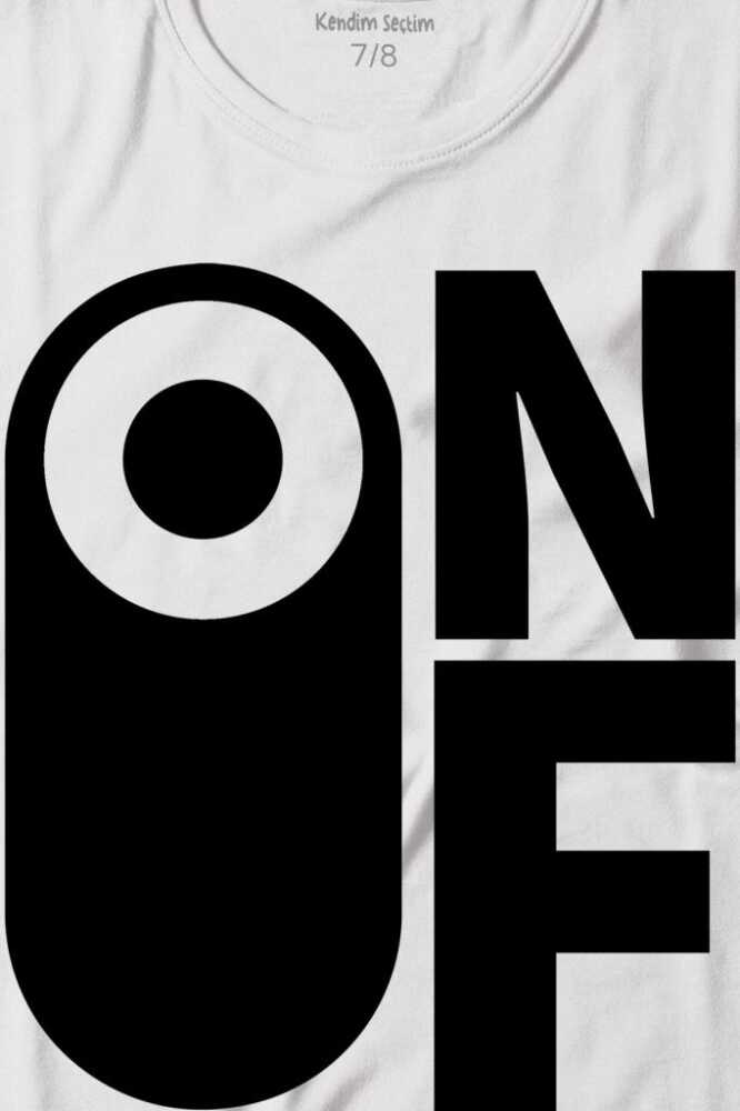 On Off Aç Kapa Urban Street Wear Baskılı Çocuk Tişört (1)