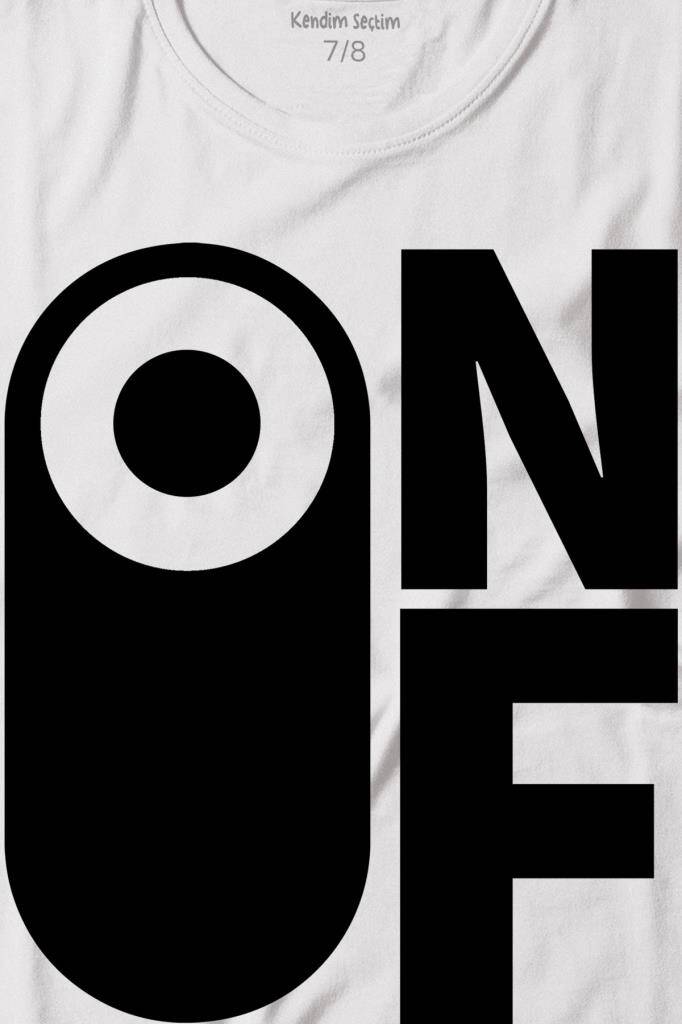 On Off Aç Kapa Urban Street Wear Baskılı Çocuk Tişört (1)