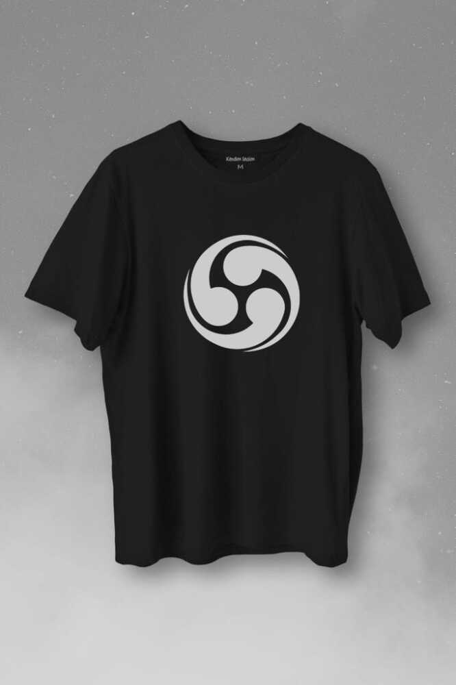 Orochimaru Rajin Logo Sasuke Uchiha Symbol Baskılı Tişört Unisex T-Shirt