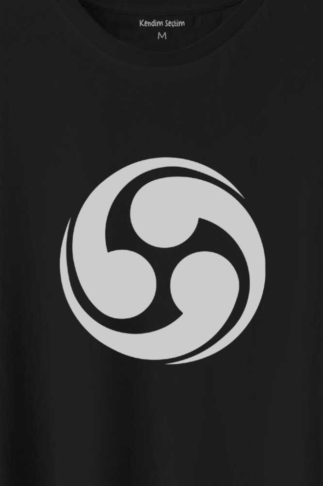 Orochimaru Rajin Logo Sasuke Uchiha Symbol Baskılı Tişört Unisex T-Shirt (1)
