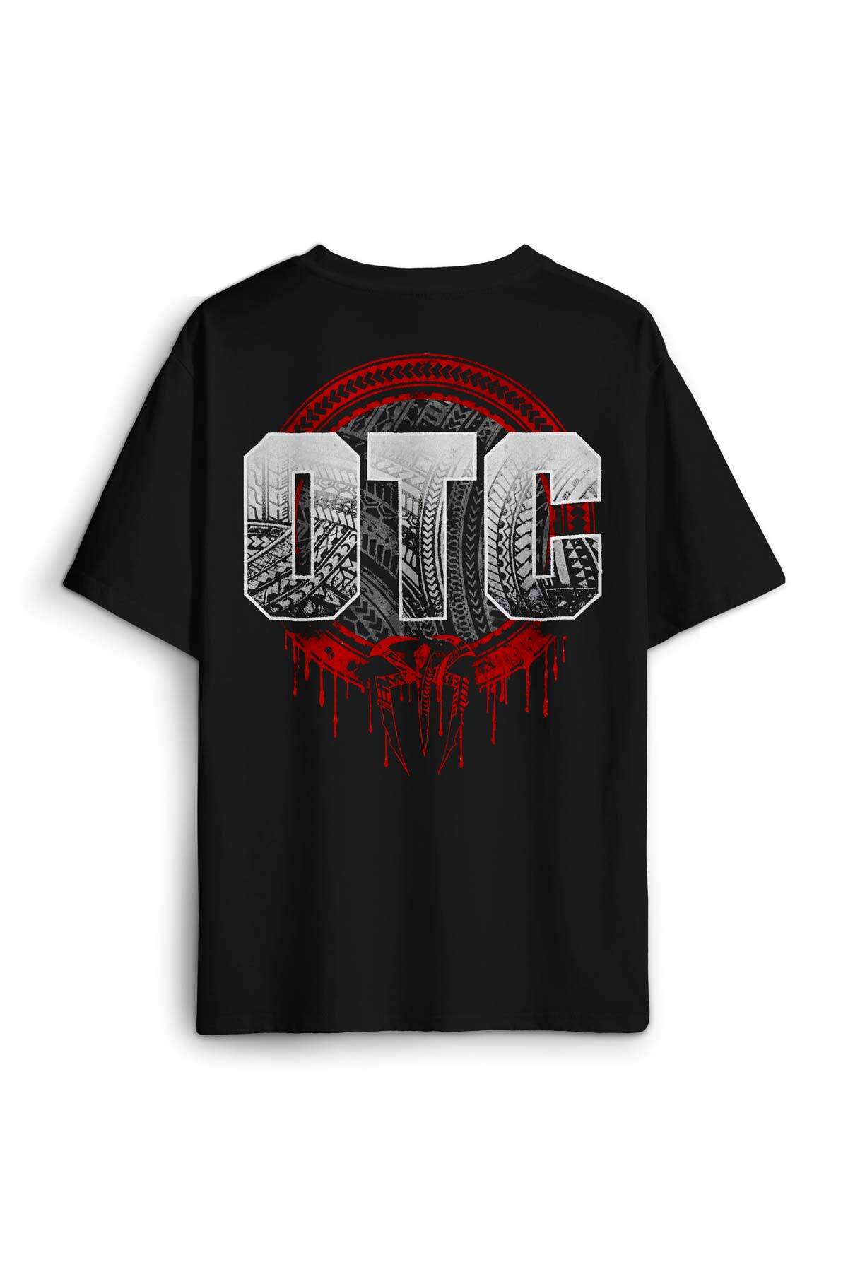 Otc Roman Reigns Wwe Dövüş Gym Fight Spor Baskılı Siyah Unisex Oversize Tişört (1)