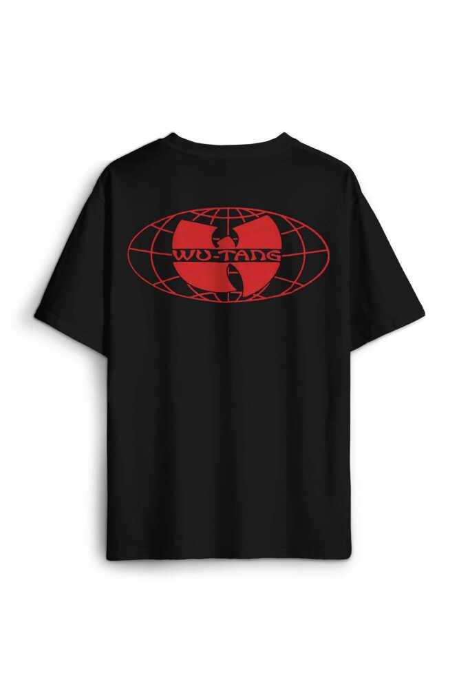 Wu-Tang Clan Pamuklu Y2K Rap Hip Hop New York Baskılı Siyah Unisex Oversize Tişört (1)
