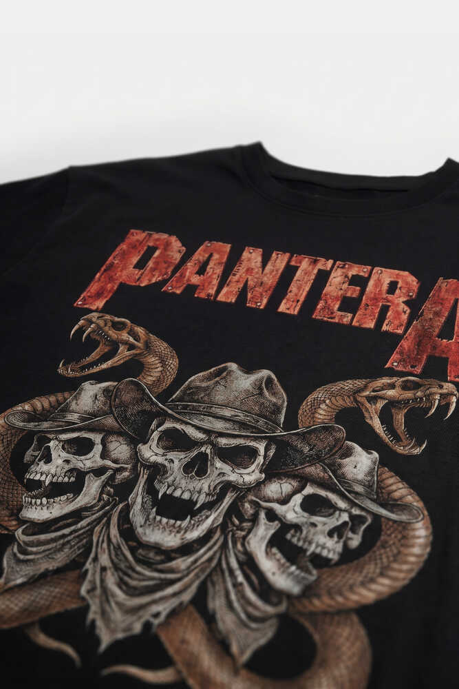 Pantera Metal Müzik Skull Kuru Kafa Baskılı Oversize Tişört Unisex (1)