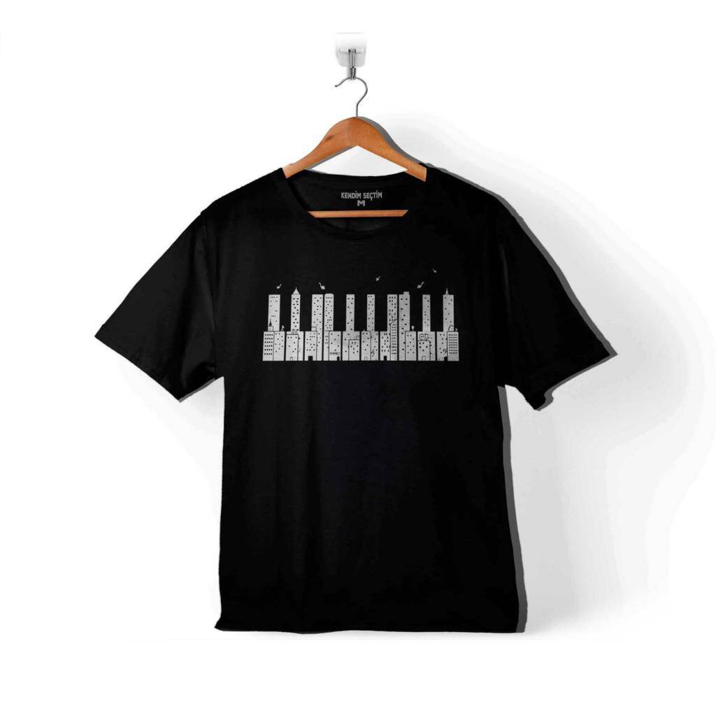 PIANO SKYLINE PİYANO YUKARIDAKİ TEHLİKE ÇOCUK TİŞÖRT - 1