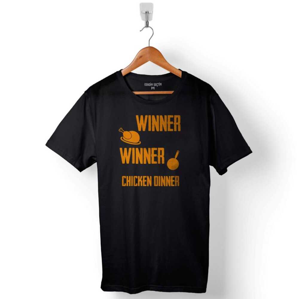 Playerunknown's Battlegrounds PUBG Winner Chicken Tava Baskılı Tişört Unisex