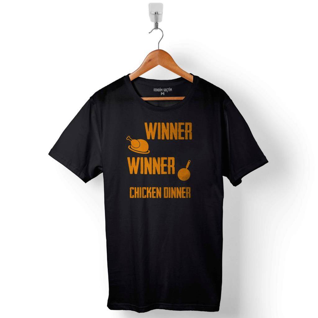 Playerunknown's Battlegrounds PUBG Winner Chicken Tava Baskılı Tişört Unisex