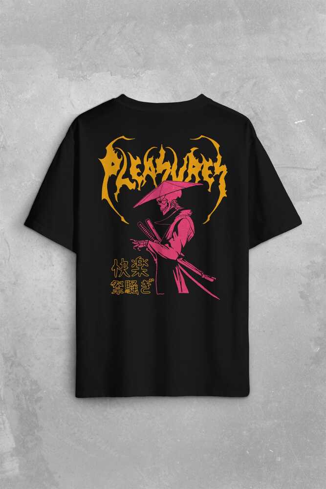 Pleasures Samurai Japan Samuray Japon Sırt Ön Baskılı Oversize Tişört Unisex