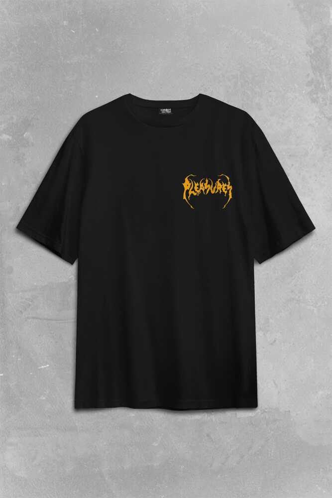 Pleasures Samurai Japan Samuray Japon Sırt Ön Baskılı Oversize Tişört Unisex (1)