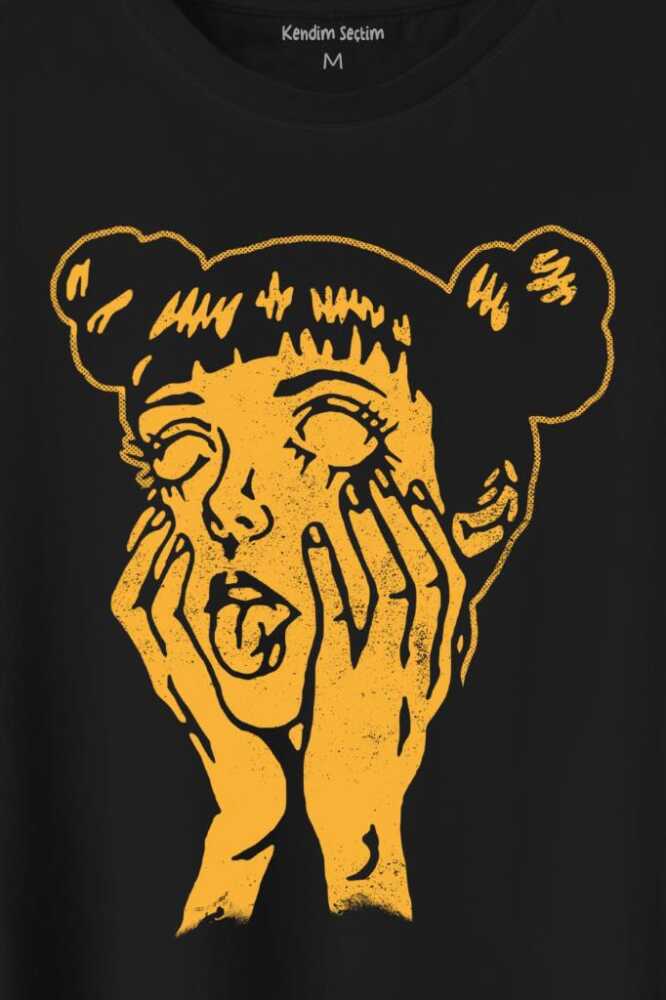 Psycho Manga Gothic Dark Baskılı Tişört Unisex T-Shirt (1)
