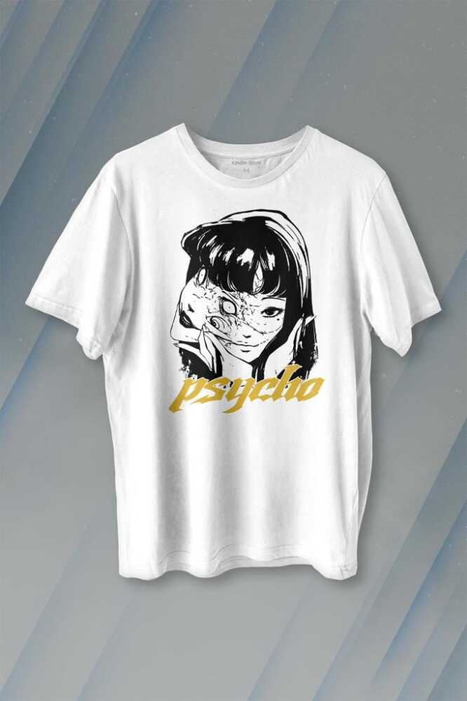 Psycho Manga Gothic Dark Baskılı Tişört Unisex T-shirt
