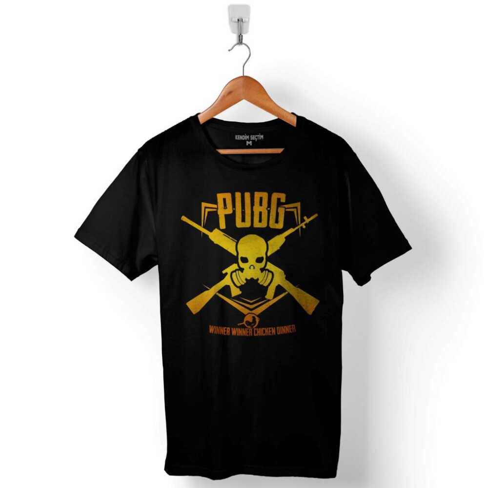 PUBG Playerunknown's Winner Chicken Dinner Logo Baskılı Tişört Unisex