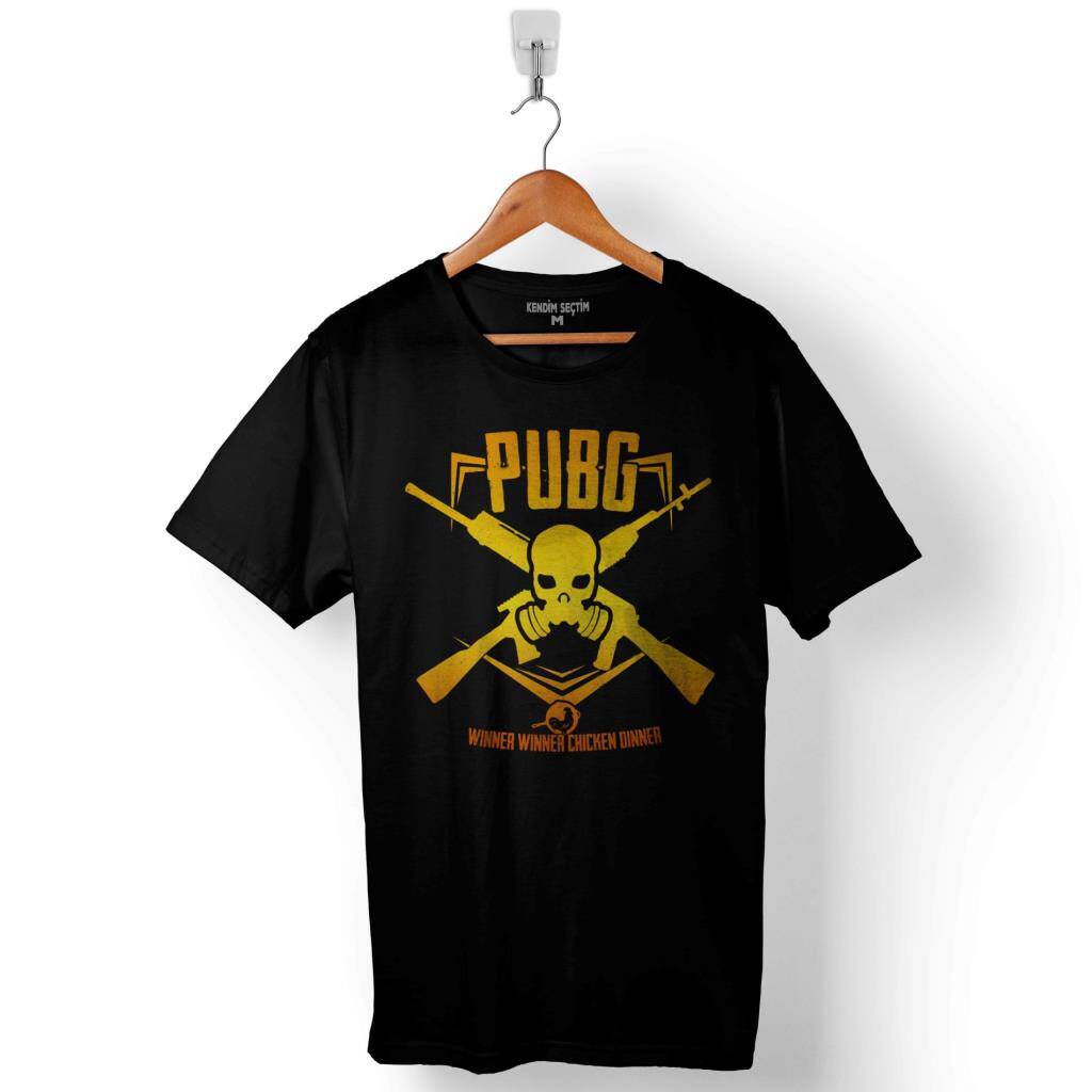 PUBG Playerunknown's Winner Chicken Dinner Logo Baskılı Tişört Unisex