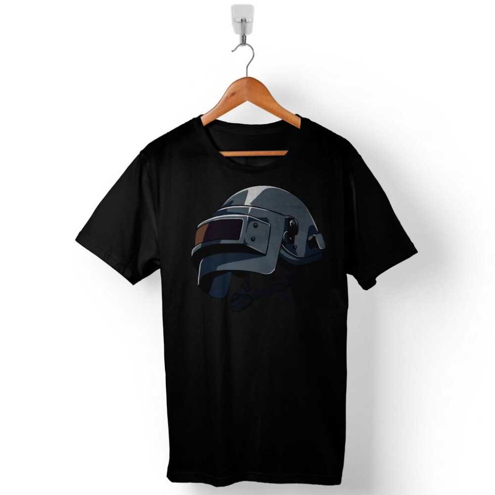 PUBG Pub G Kask Helmet Miğferi Baskılı Tişört Unisex