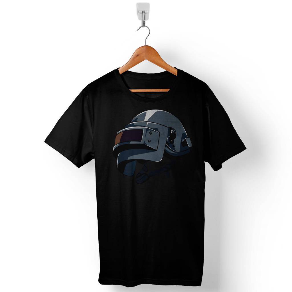 PUBG Pub G Kask Helmet Miğferi Baskılı Tişört Unisex