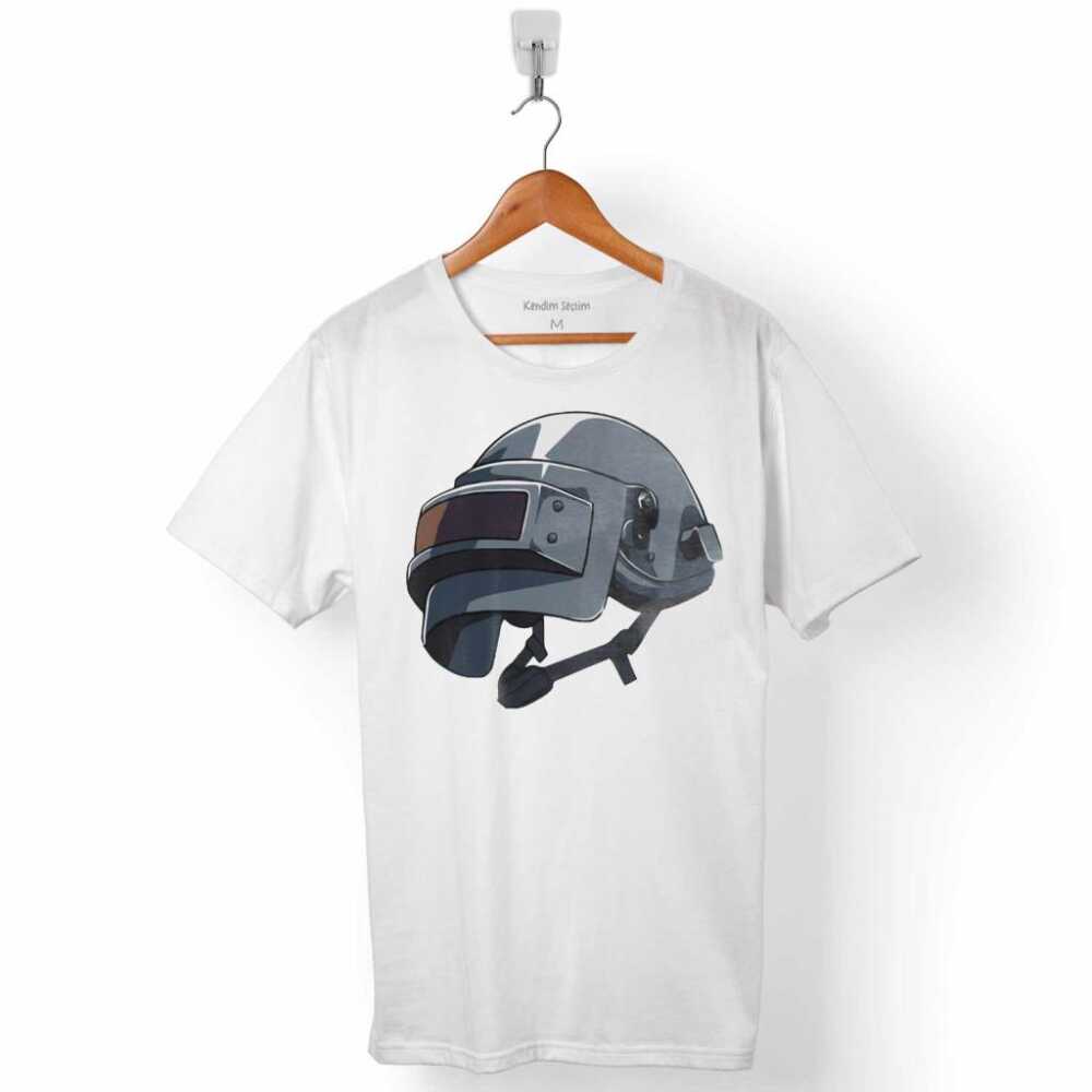 PUBG Pub G Kask Helmet Miğferi Erkek Tişört