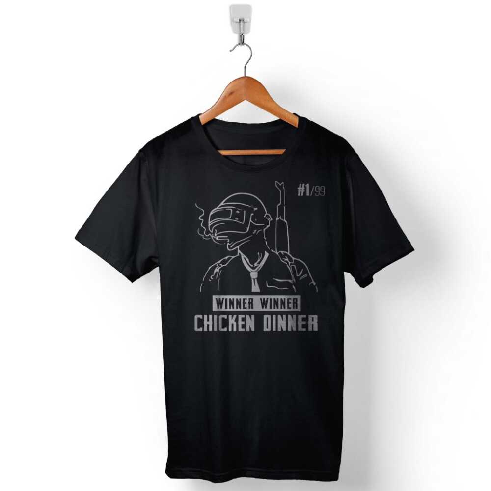 PUBG Pub G Winner Chicken Dinner Baskılı Tişört Unisex