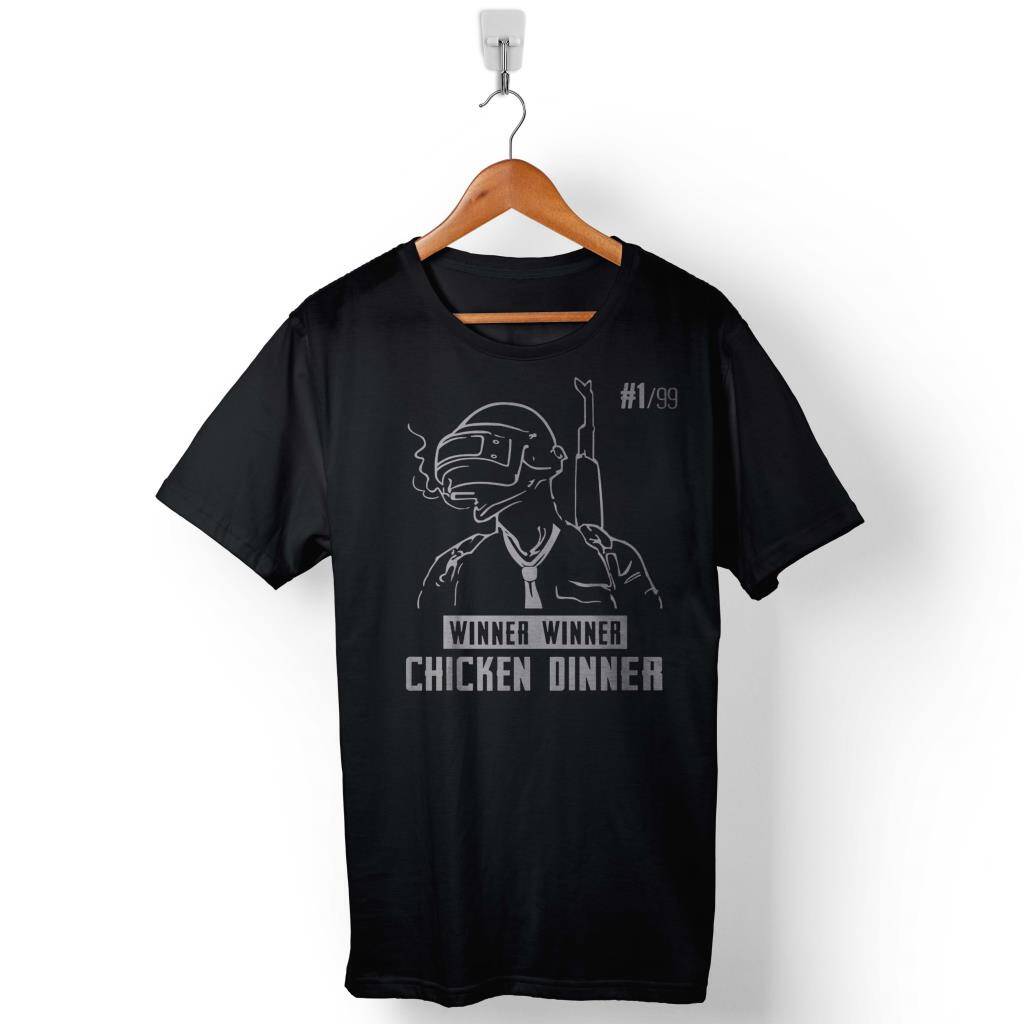 PUBG Pub G Winner Chicken Dinner Baskılı Tişört Unisex