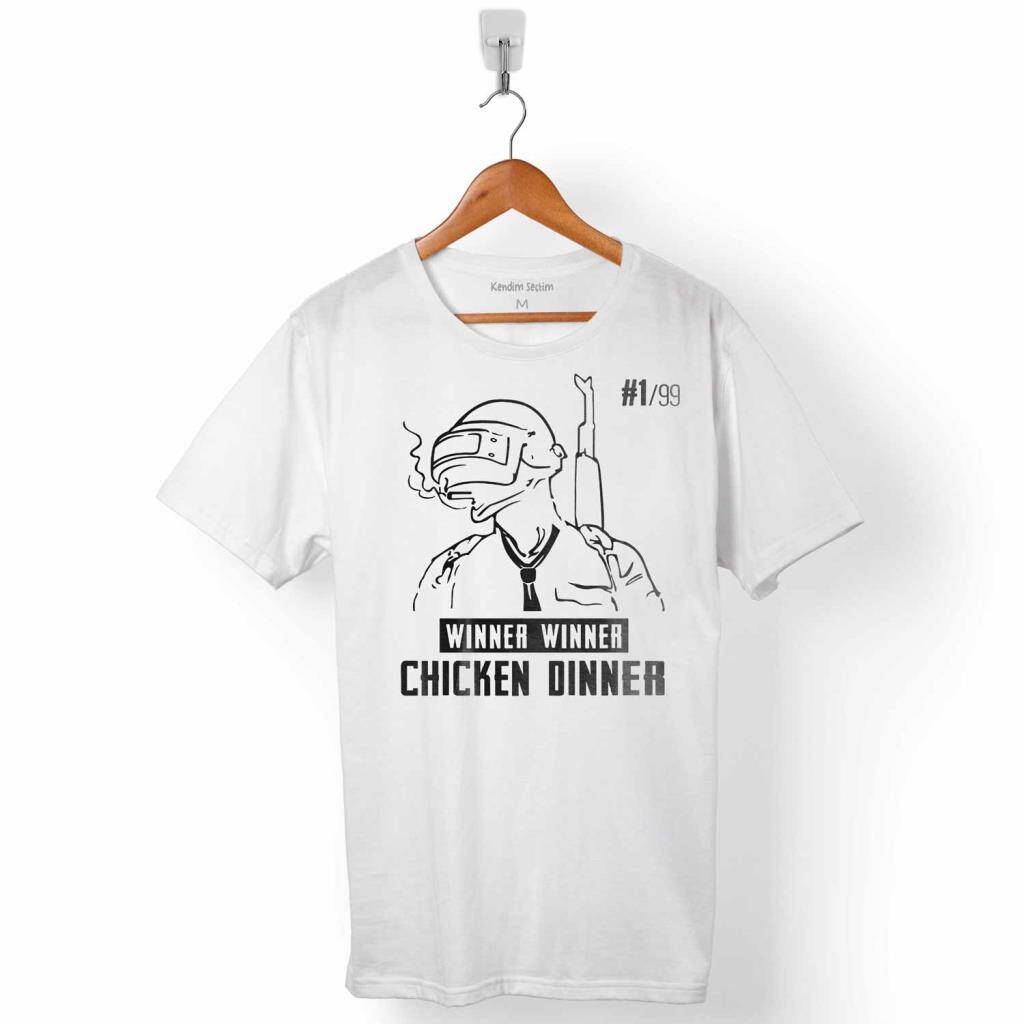 PUBG Pub G Winner Chicken Dinner Erkek Tişört - 1