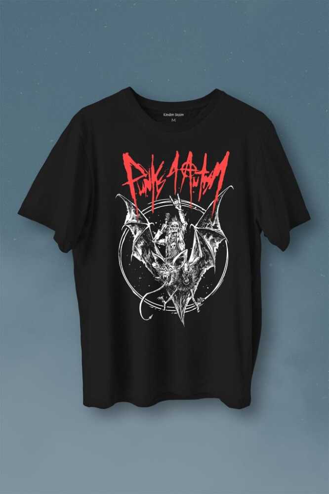 Punk 4 Autism Punk İs Not Dead Music Rock Müzik Baskılı Tişört Unisex T-Shirt - 1