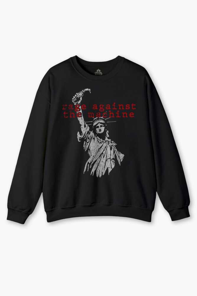 Rage Against the Machine RATM Siyah Sweatshirt Music Rock Metal Müzik Baskılı Sweat