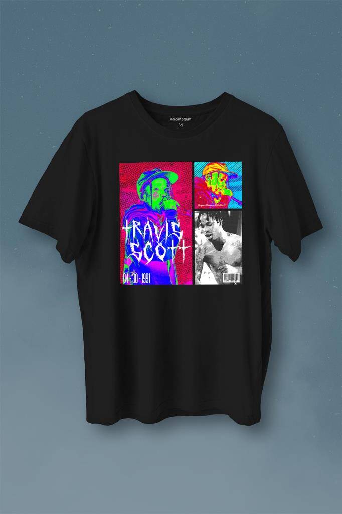 Rap Music Trap Müzik Sokak Hip Hop Travis Scott Baskılı Tişört Unisex
