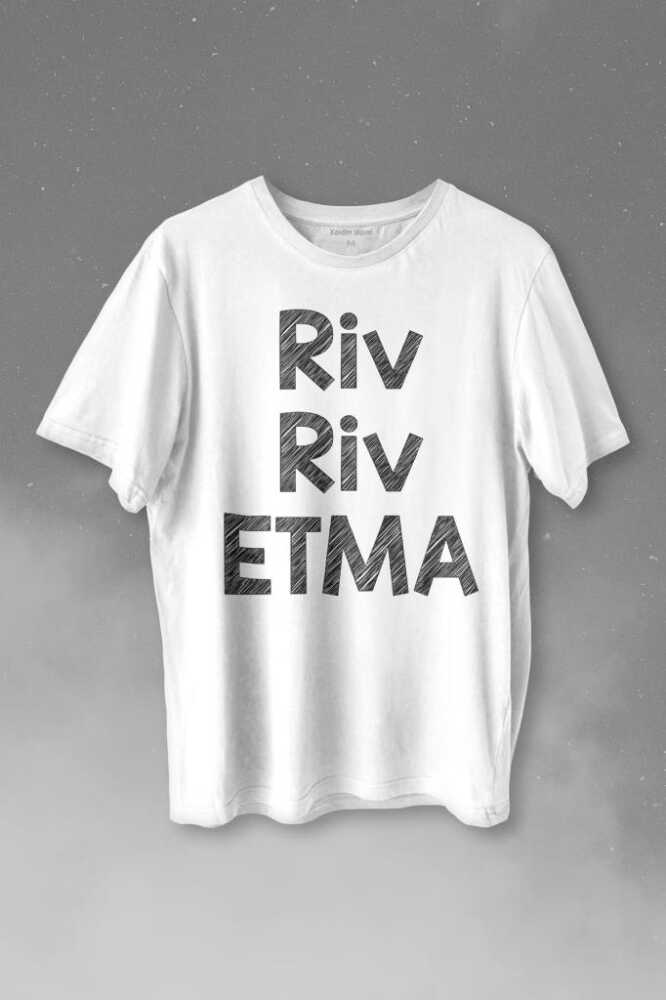 Riv Riv Etma Karadeniz Şivesi Etme Baskılı Beyaz Tişört Unisex