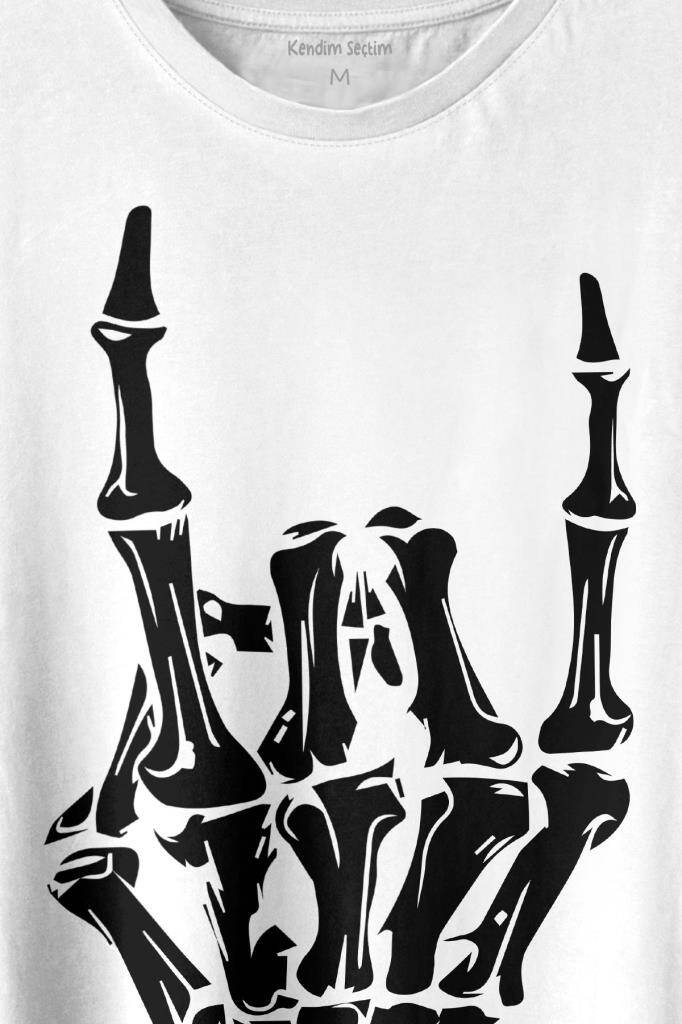 Rock And Roll Music Sert Müzik Baskılı Tişört Unisex T-shirt (1)