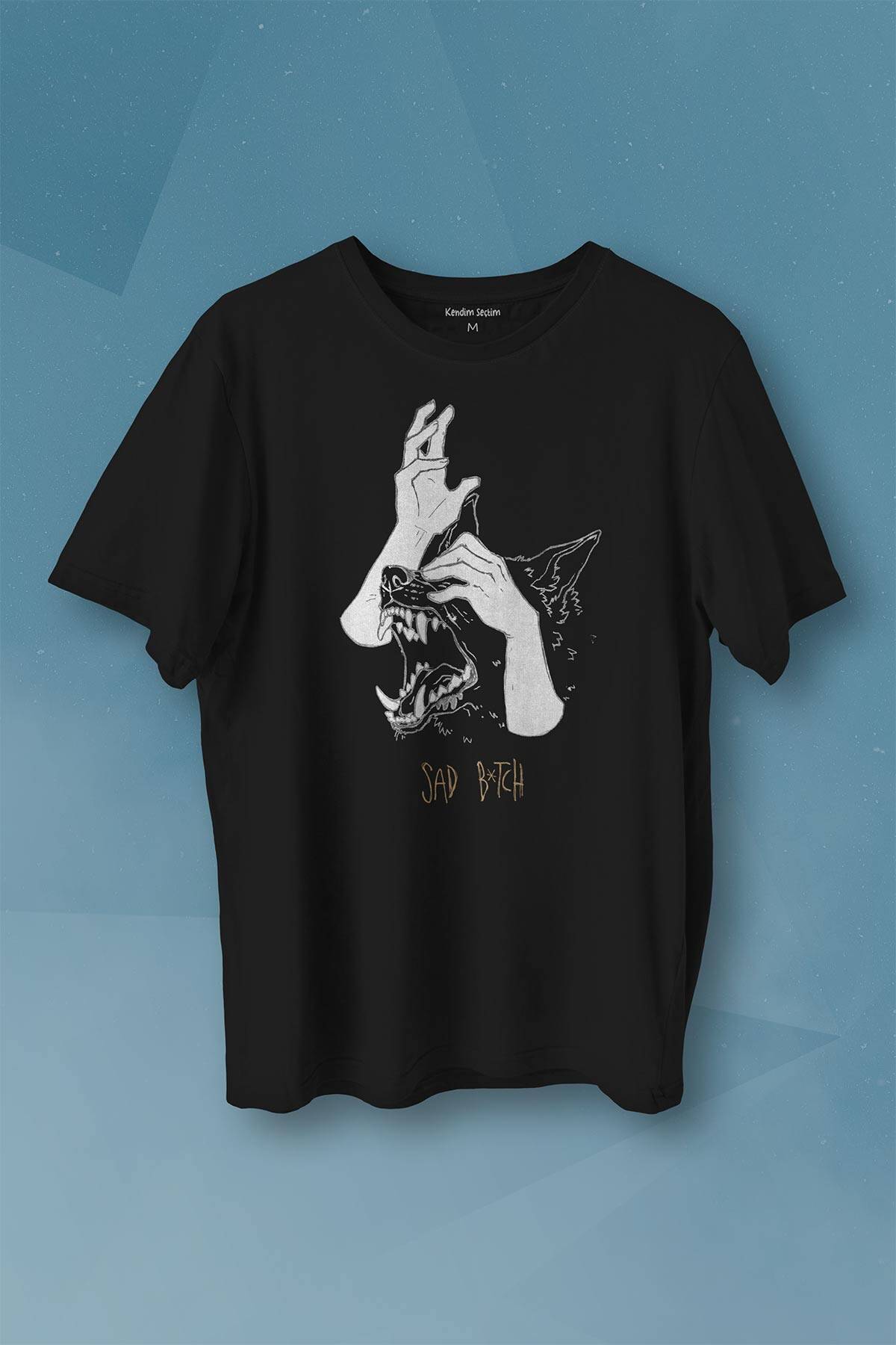 Sad Bötch Dog Asi Baskılı Tişört Unisex - 1