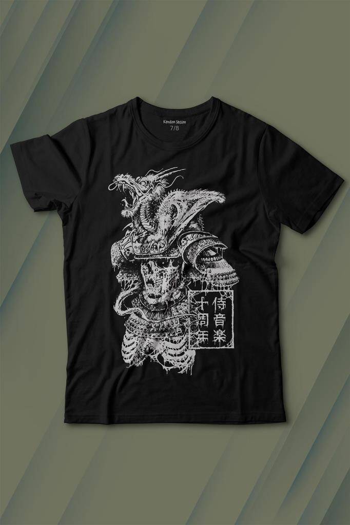 Samurai Japanese Samuray Japonca Street Wear Urban Baskılı Çocuk Tişört