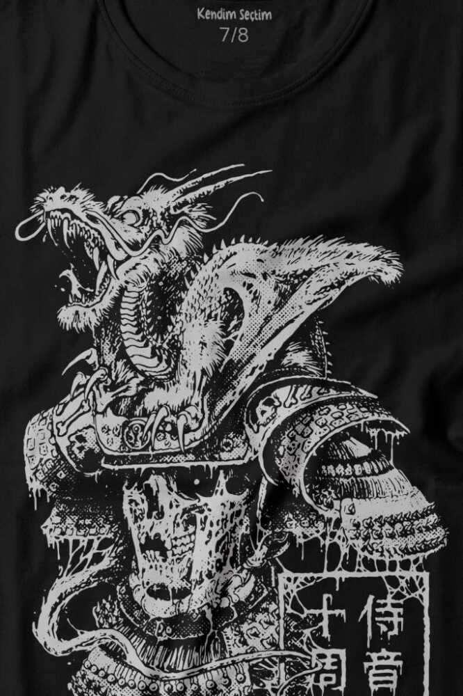 Samurai Japanese Samuray Japonca Street Wear Urban Baskılı Çocuk Tişört (1)