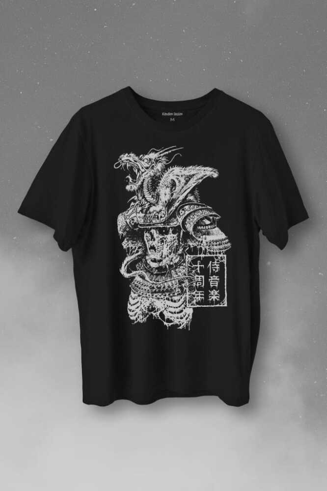 Samurai Japanese Samuray Japonca Street Wear Urban Baskılı Tişört Unisex