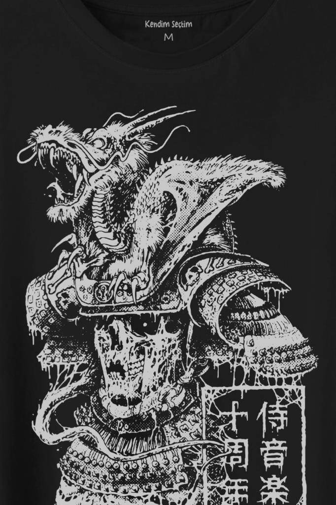 Samurai Japanese Samuray Japonca Street Wear Urban Baskılı Tişört Unisex (1)