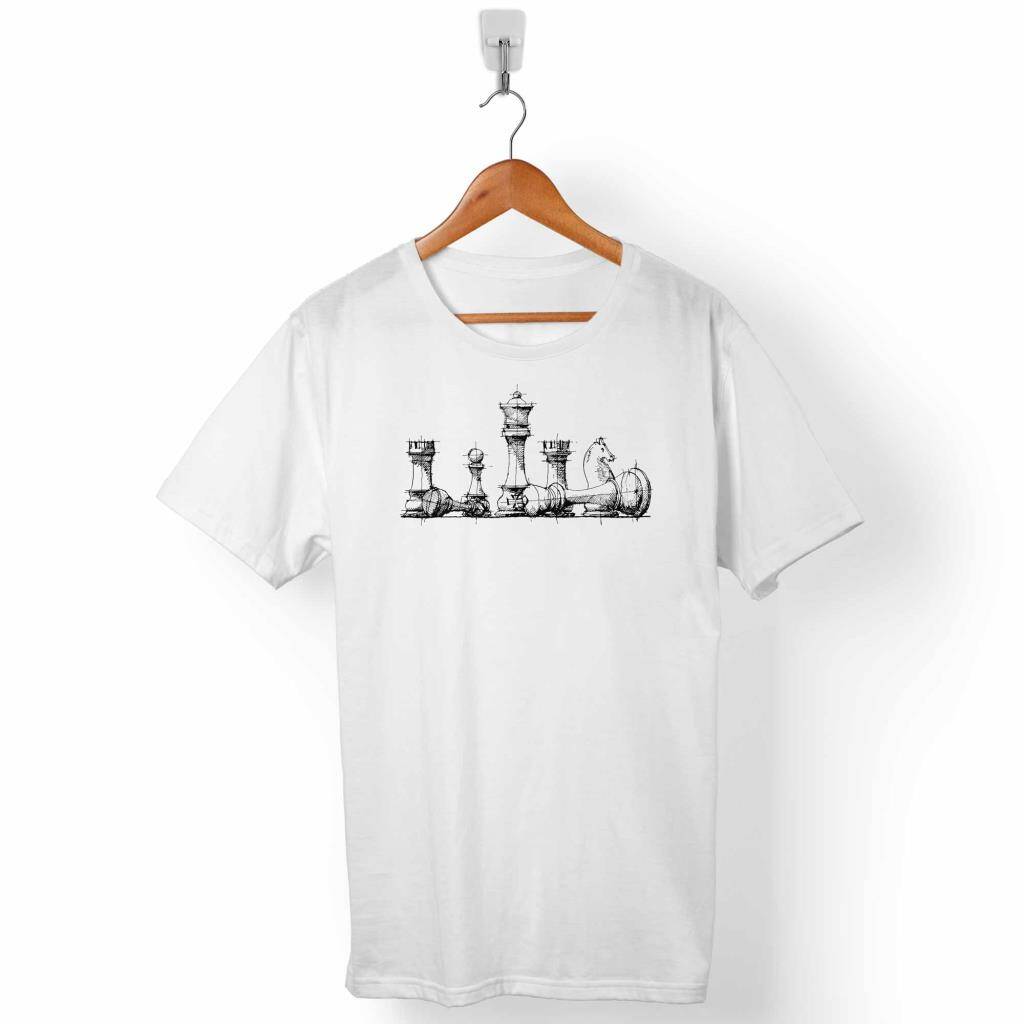 Satranç Chess Kale Vezir At Erkek Tişört