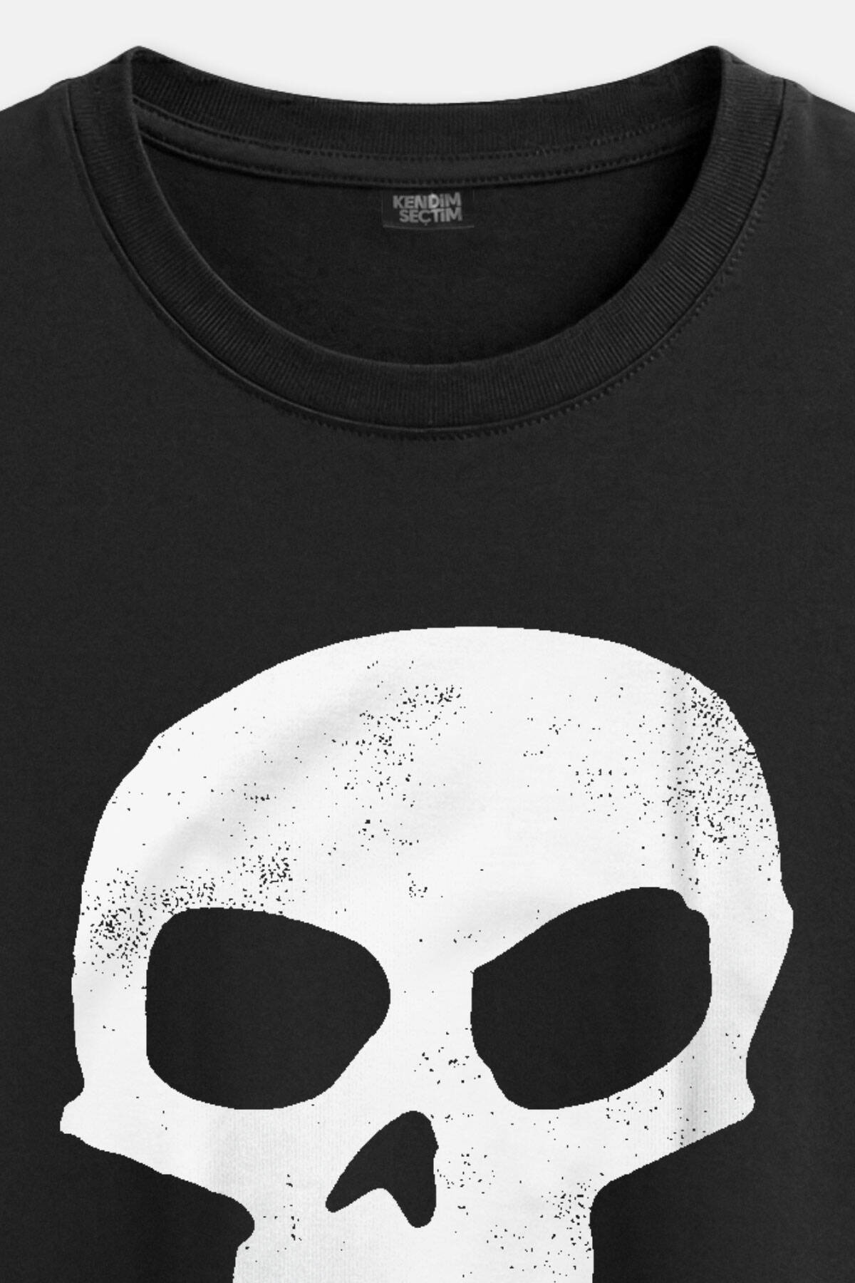 Sid Skull Logo Oyuncak Vintage Kurukafa Baskılı Siyah Regular Fit Tişört (1)