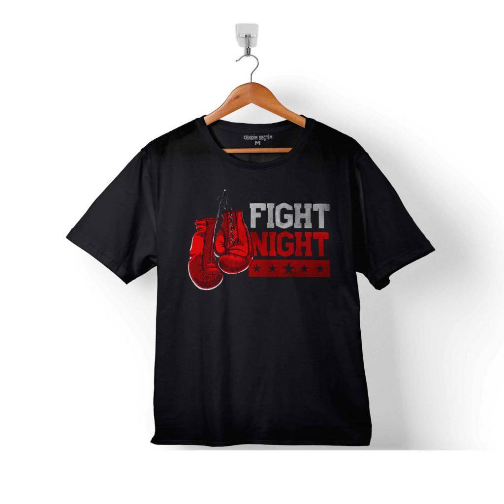 Siyah Çocuk T-shirt Box Boks Eldiveni Boxing Fight Dövüşçü Çocuk Tişört - 1