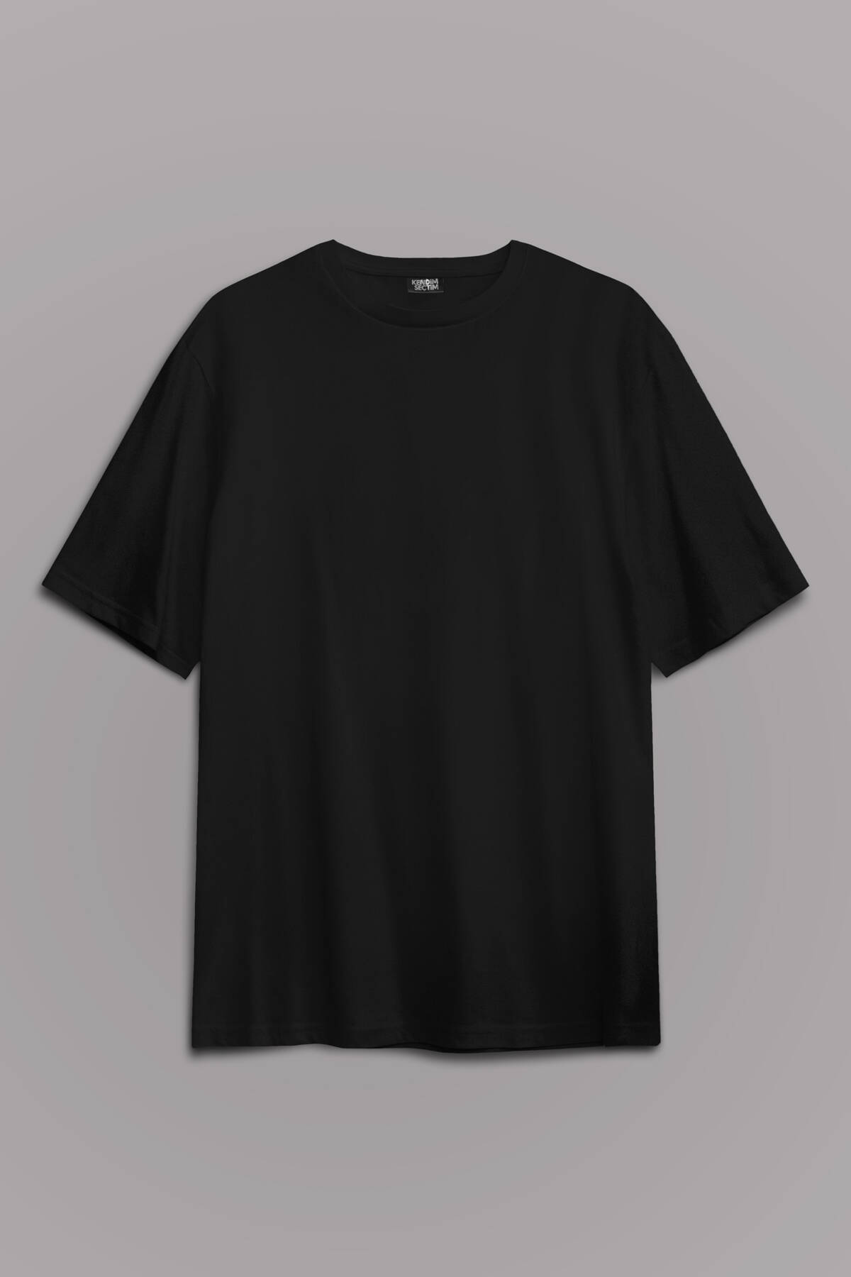 Siyah Oversize Relax Basic Unisex Düz Tişört